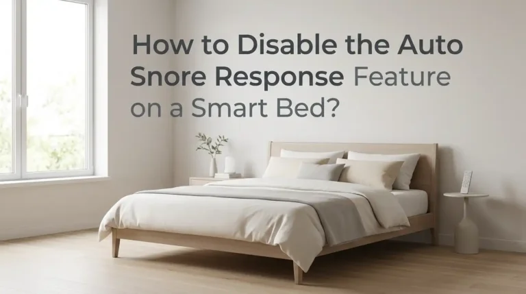 How to Disable the Auto Snore Response Feature on a Smart Bed?