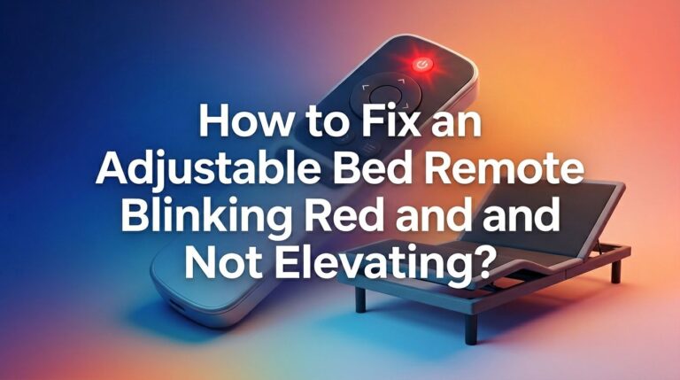 How to Fix an Adjustable Bed Remote Blinking Red and Not Elevating?