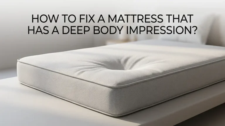 How To Fix A Mattress That Has A Deep Body Impression?