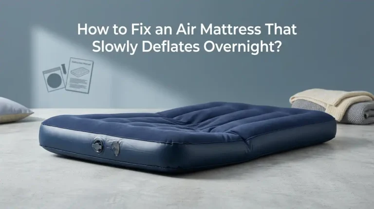 How to Fix an Air Mattress That Slowly Deflates Overnight?