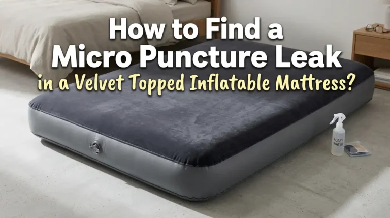 How to Find a Micro Puncture Leak in a Velvet Topped Inflatable Mattress?