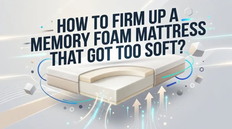 How To Firm Up A Memory Foam Mattress That Got Too Soft?