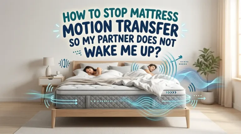 How To Stop Mattress Motion Transfer So My Partner Does Not Wake Me Up?
