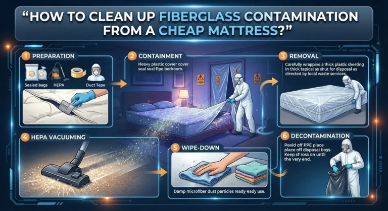 How To Clean Up Fiberglass Contamination From A Cheap Mattress?